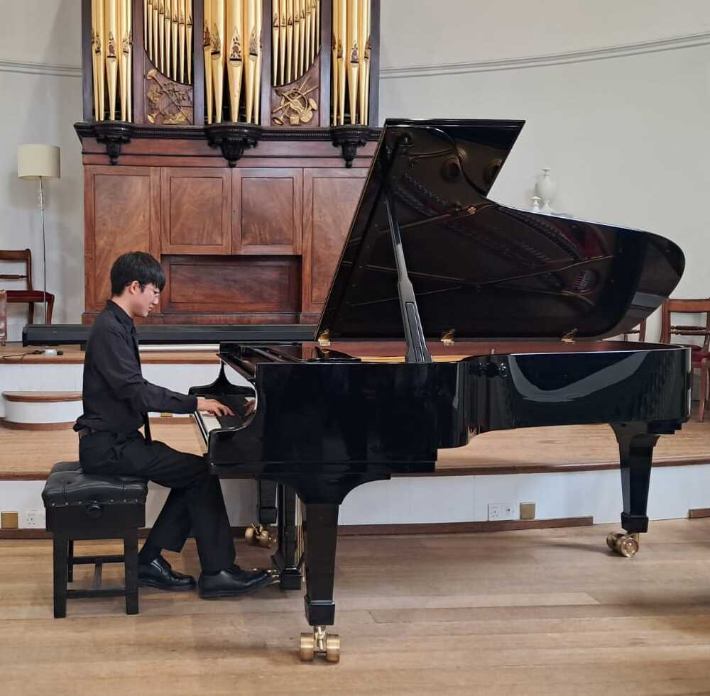 Composer at the piano